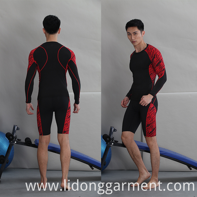 LiDong Wholesales custom short sleeve sports tops seamless sports mens compression gym wear